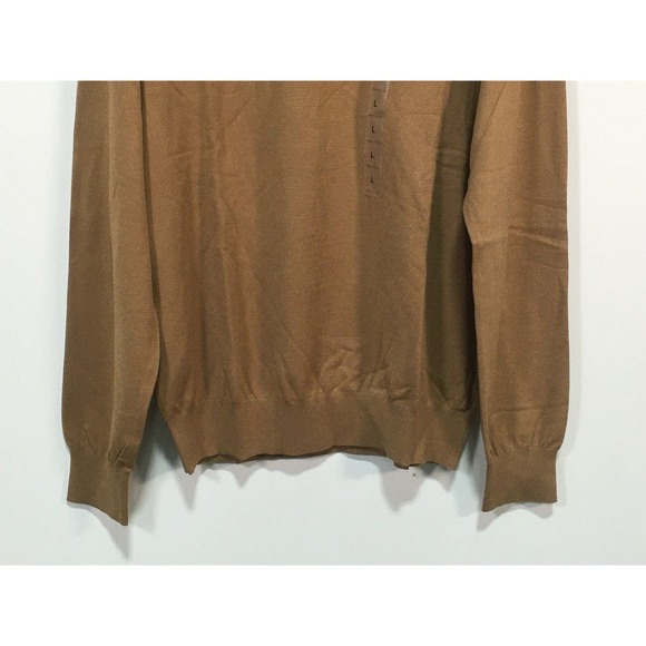 Perry Ellis Long Sleeve Knit Turtleneck Sweater, Men's Size L - Toasted Coconut - Picture 8 of 10